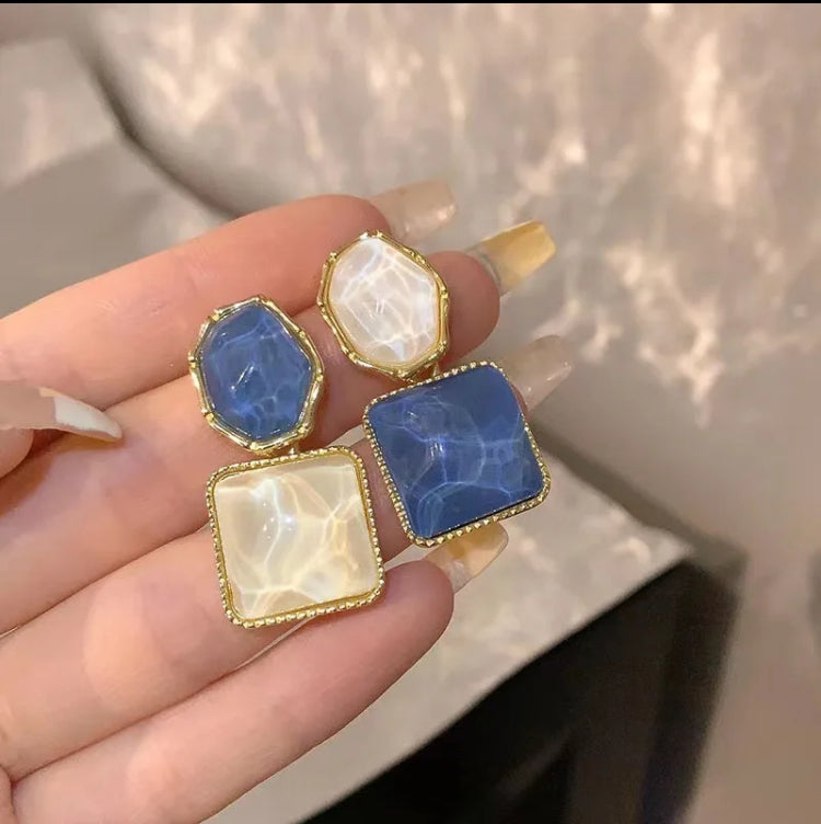 Irregular Square Drop Earrings