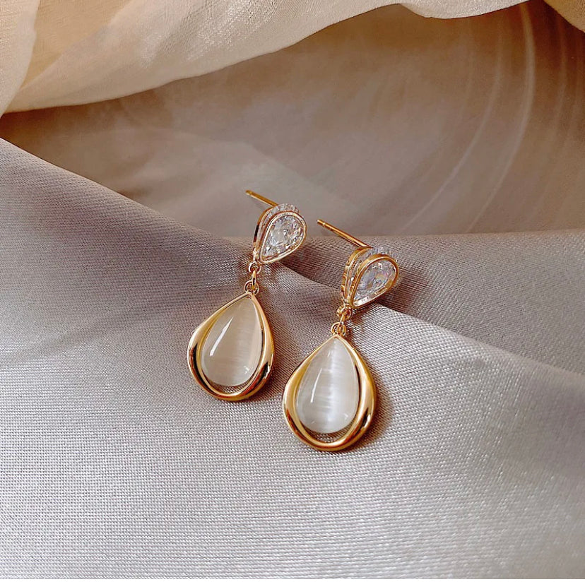 Oval Luxury Gold Plated Danglers