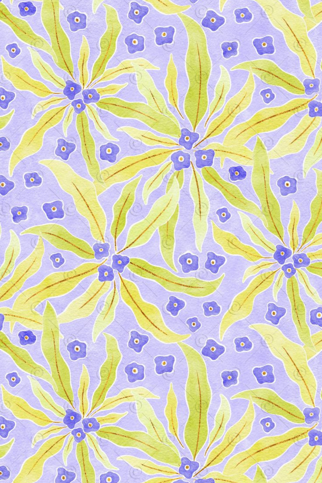 Lemon Lilac Floral Printed Kurta