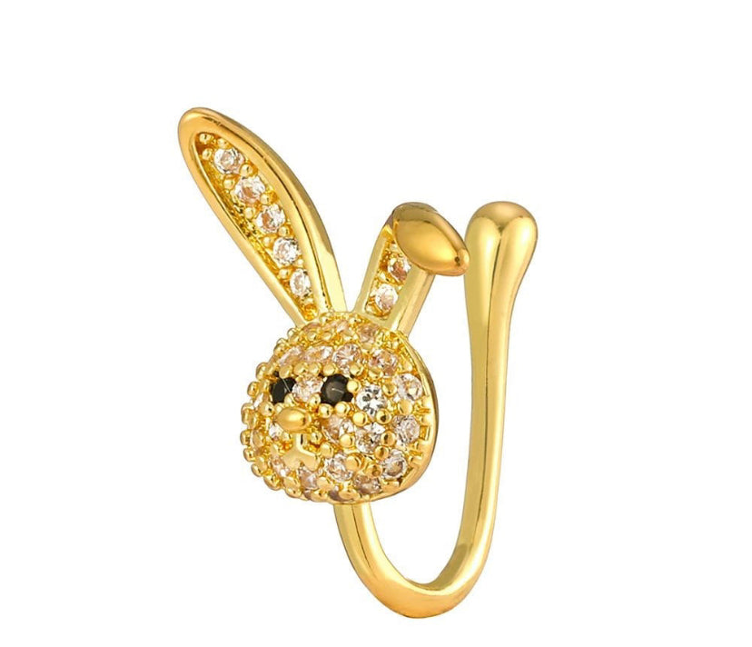 Bunny Rabbit No Hole Nose Clip