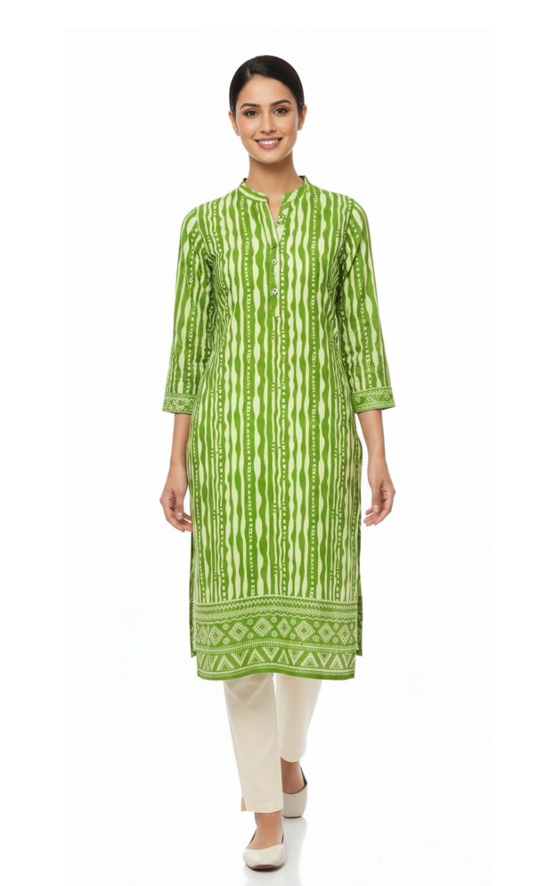 Mint Wave Printed Kurta