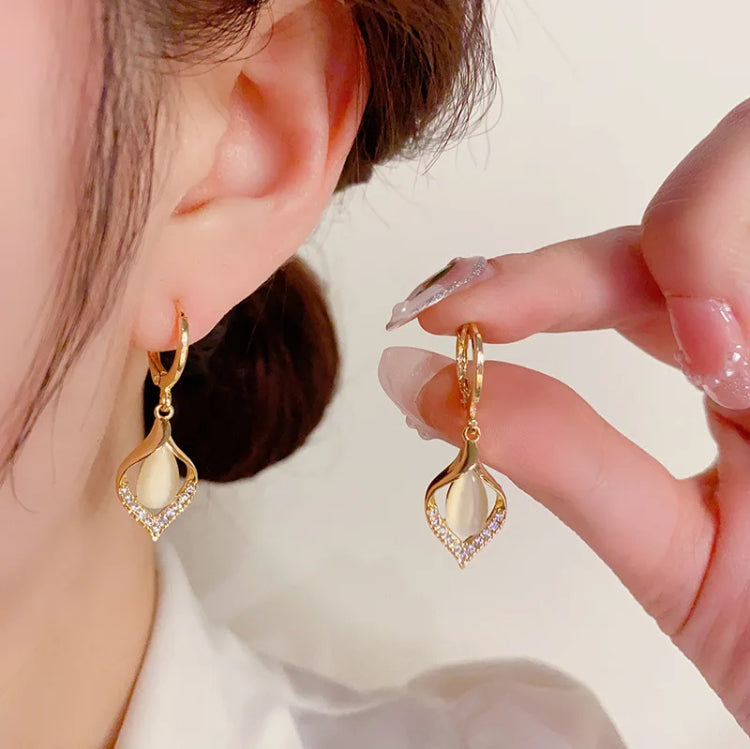Cat Eye Stone Earrings