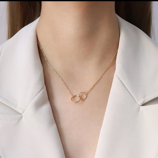 Double Circle Necklace