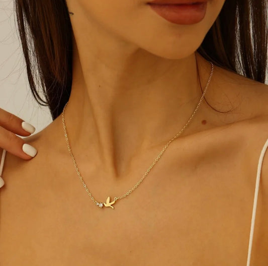 Swallow Minimalist Necklace