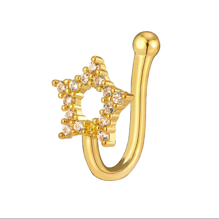 Minimalist Open Star No Hole Nose Clip