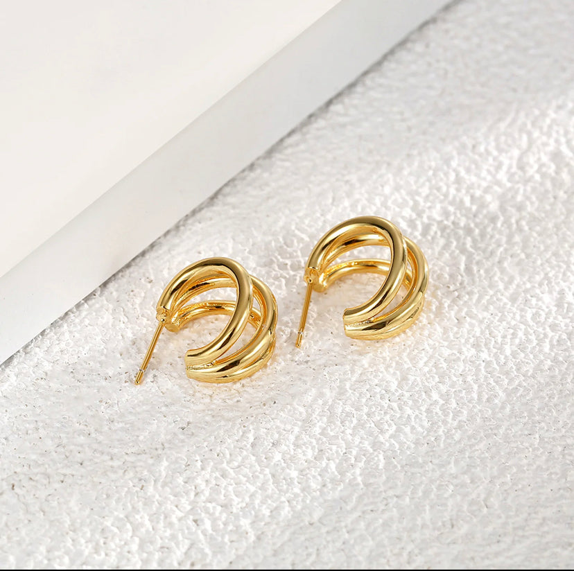 Triple Layered Hoops