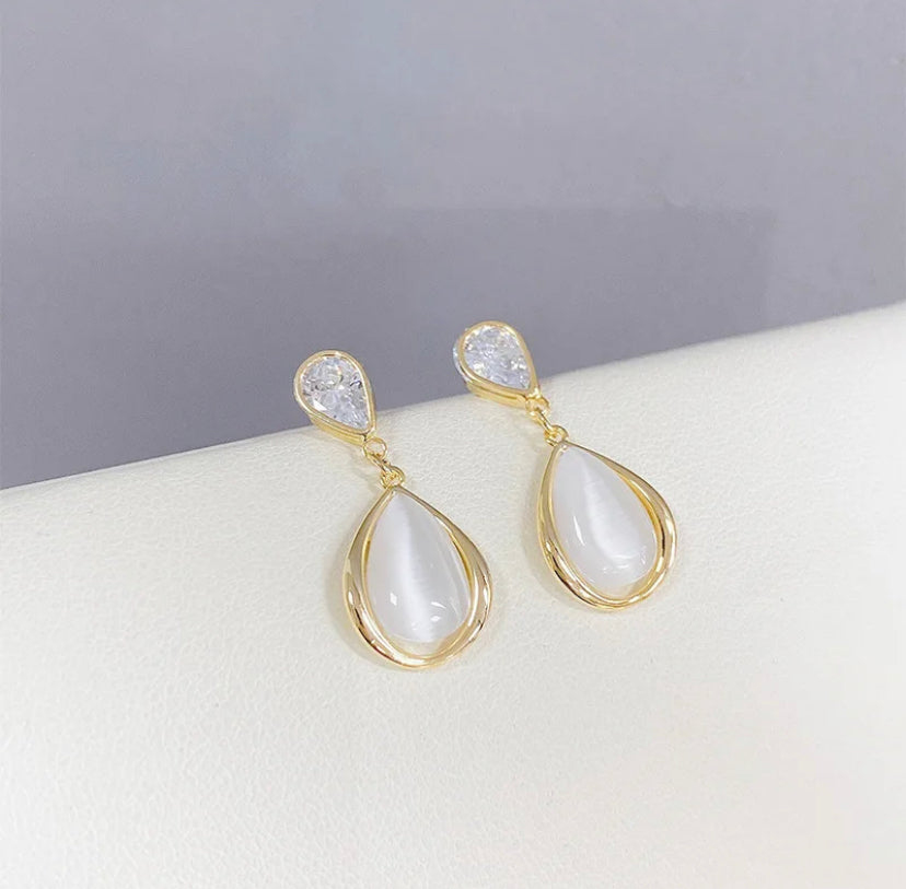 Oval Luxury Gold Plated Danglers