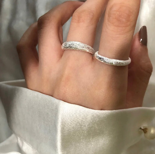 Sparkling Silver Band Ring