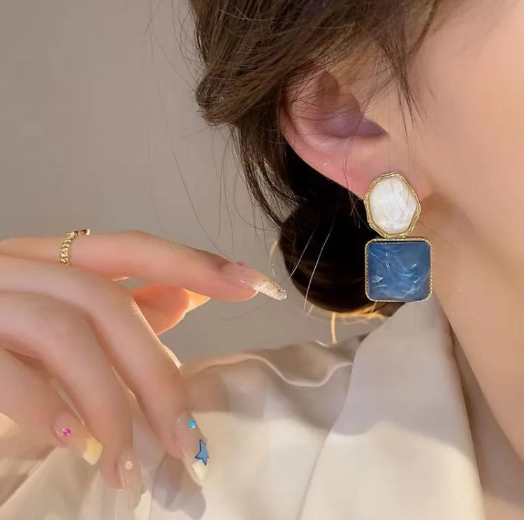 Irregular Square Drop Earrings