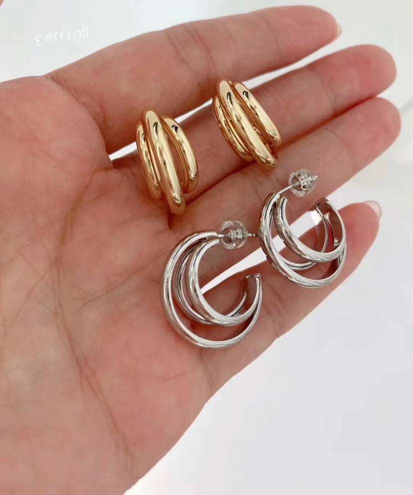 Triple Layered Hoops