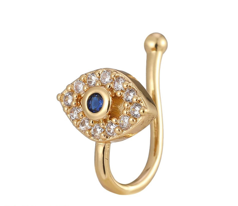 Evil Eye Minimalist No Hole Nose Clip