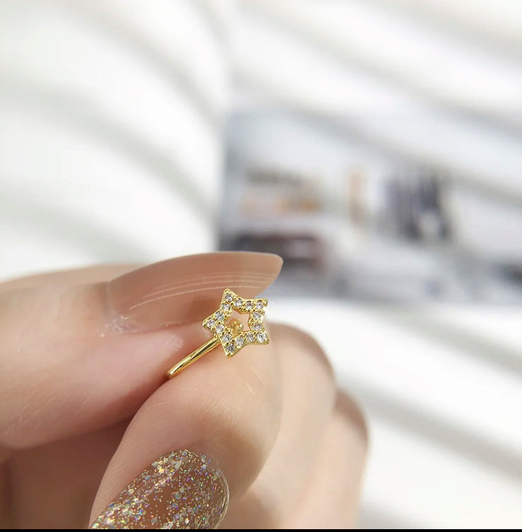 Minimalist Open Star No Hole Nose Clip