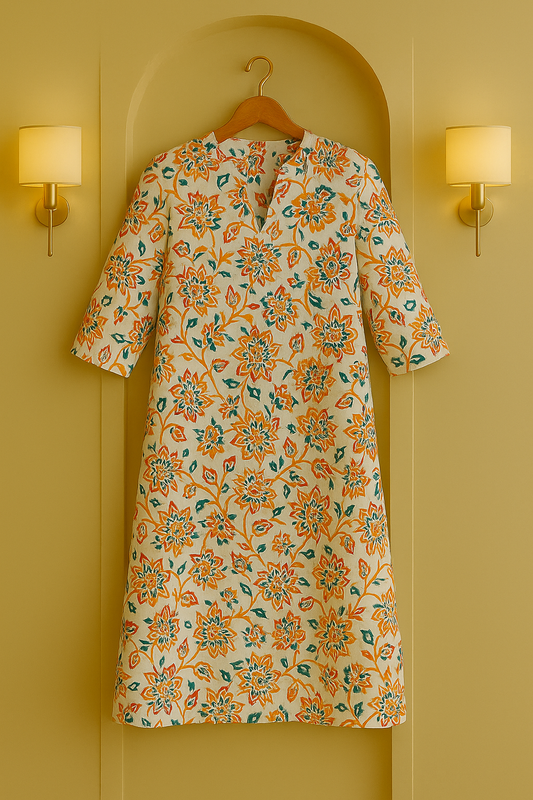 Basanti Baagh Printed Kurta