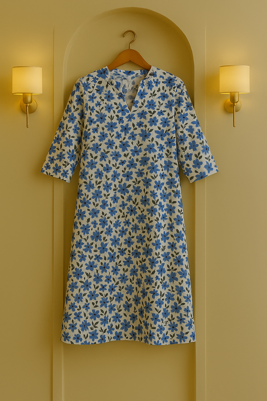 Bluebell Breeze Floral Printed Kurta