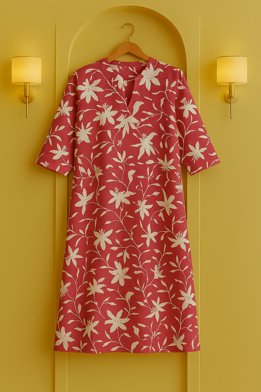 Dusky Petals Printed Kurta