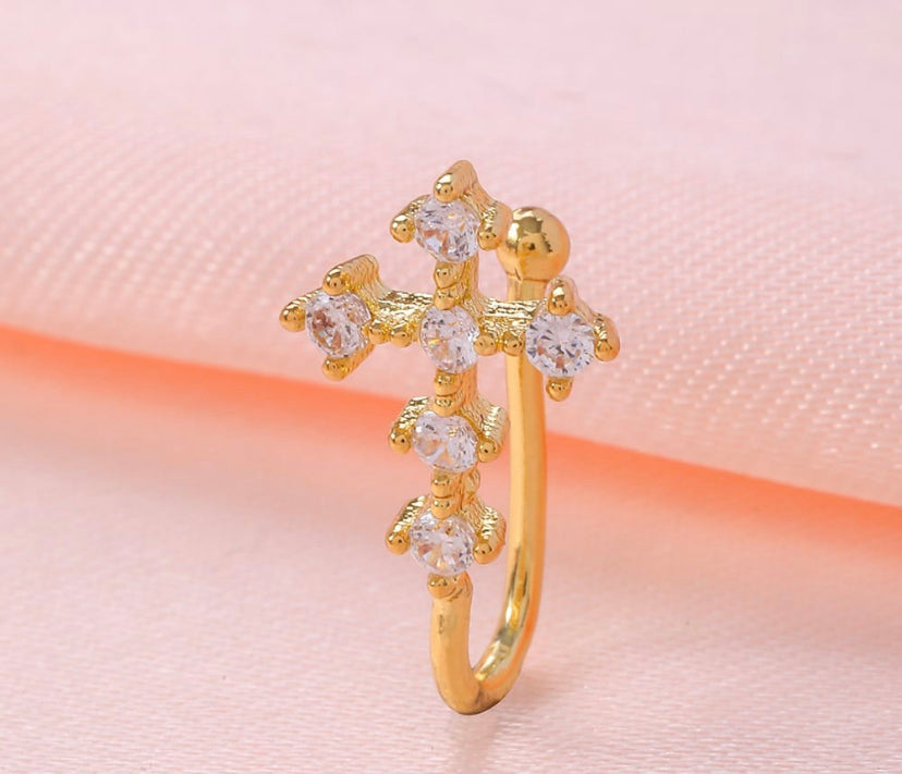 Cross Shape No Hole Nose Clip