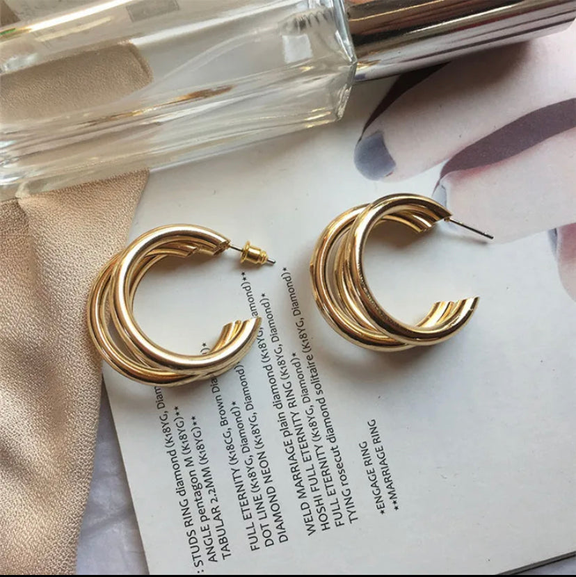 Triple Layered Hoops