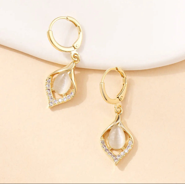 Cat Eye Stone Earrings
