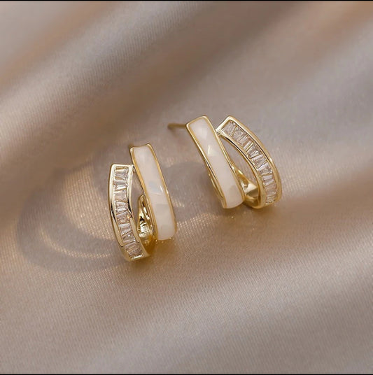 Double Layer Stud Earrings