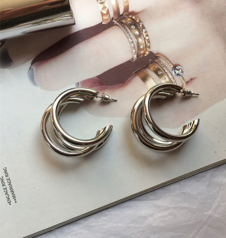 Triple Layered Hoops