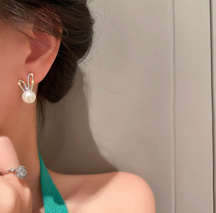 Rabbit Pearl Earrings