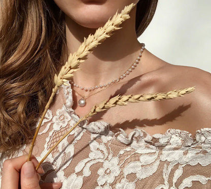 Double Layered Pearl Necklace