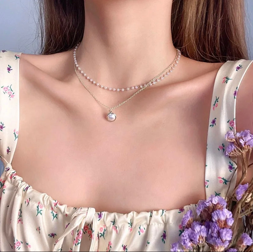 Double Layered Pearl Necklace