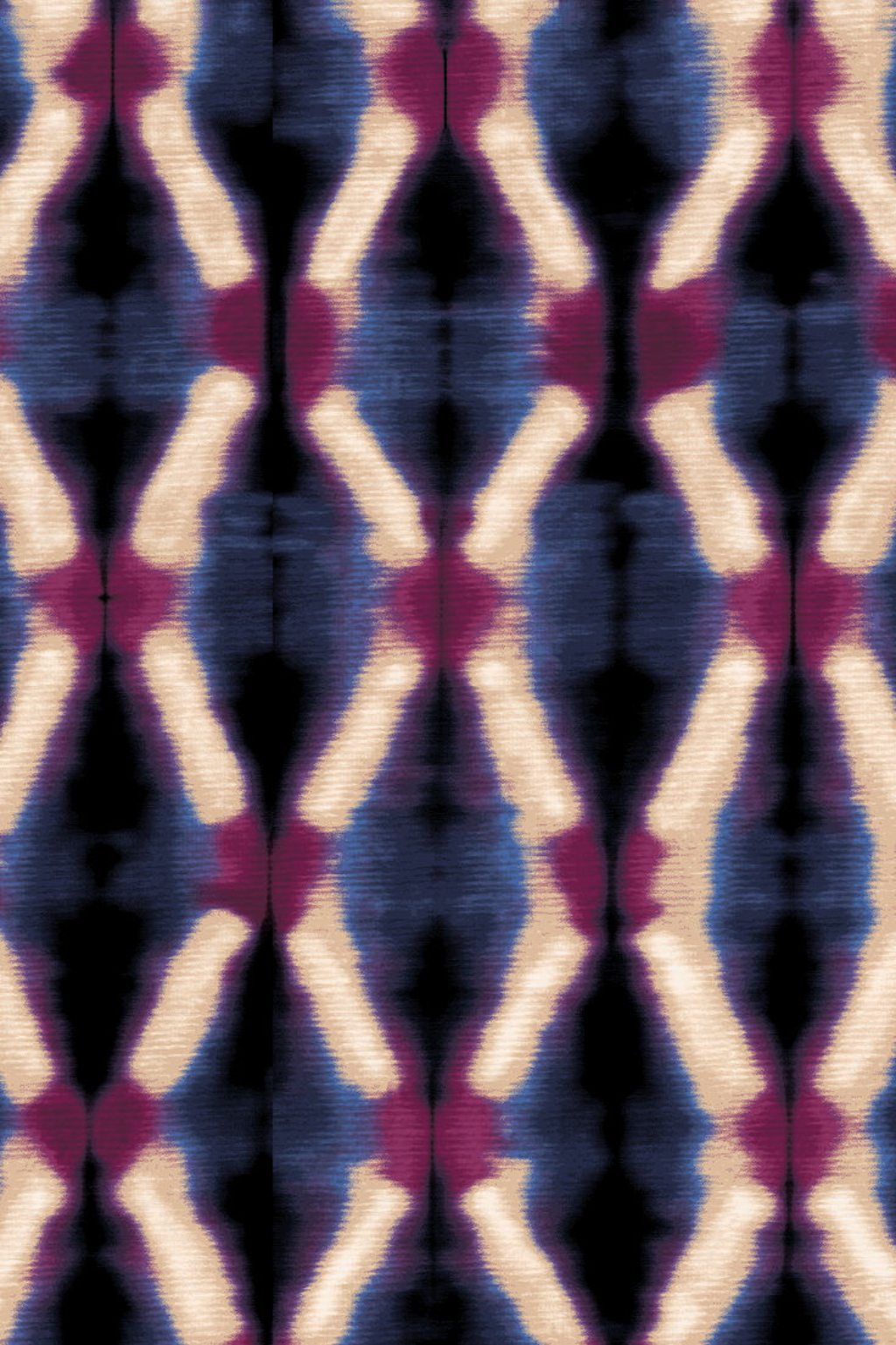 Garnet Grid Ikat Printed Kurta