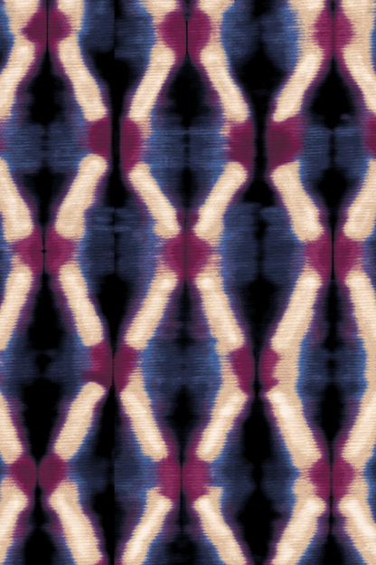 Garnet Grid Ikat Printed Kurta