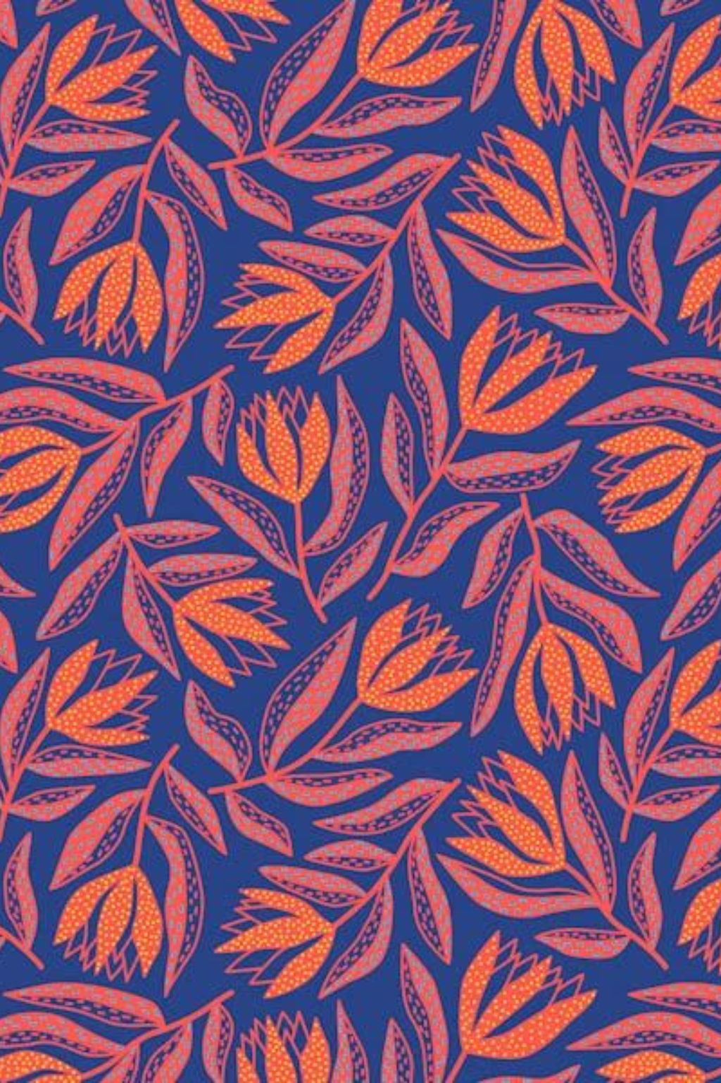 Tangerine Bloom Floral Printed Kurta