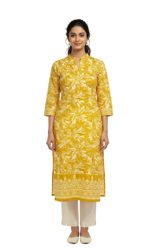 Sunshine Flora Printed Kurta