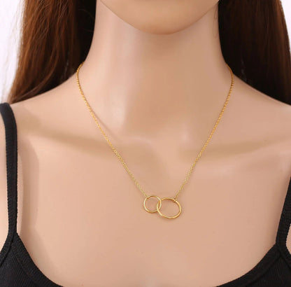 Double Circle Necklace