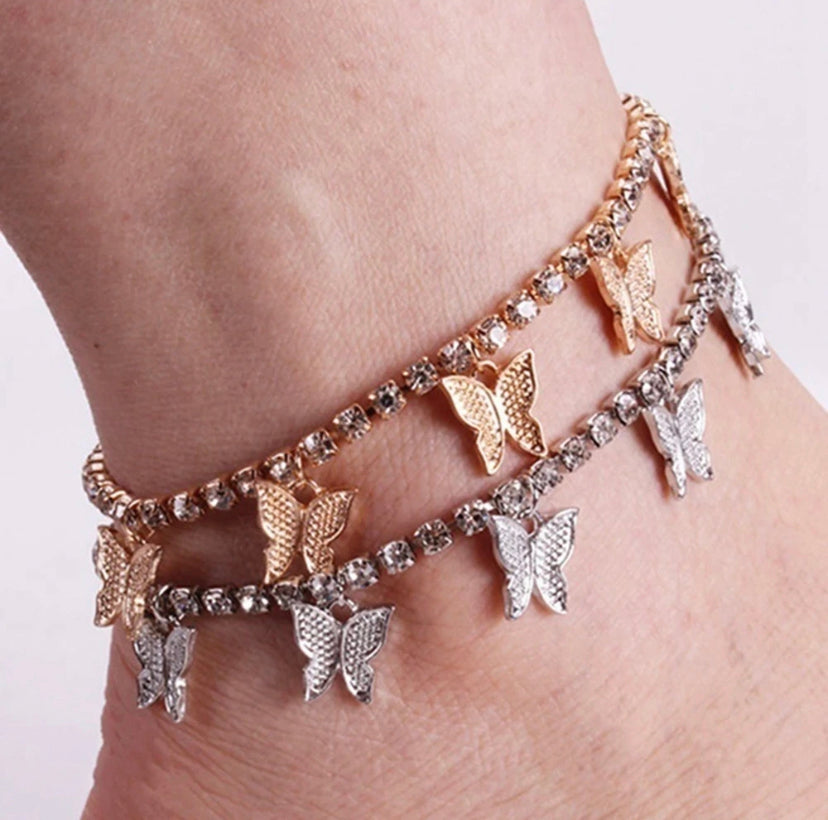 Butterfly Hanging Anklet