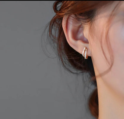 Double Layer Stud Earrings