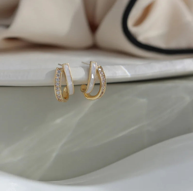 Double Layer Stud Earrings
