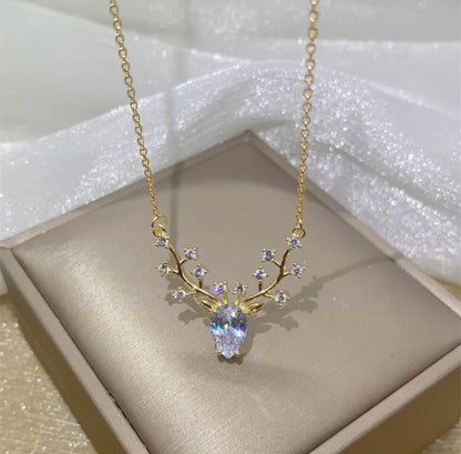 Deer Horn Gold Plated Necklace