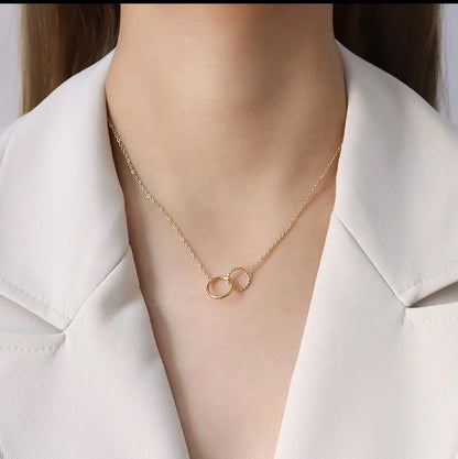Double Circle Necklace