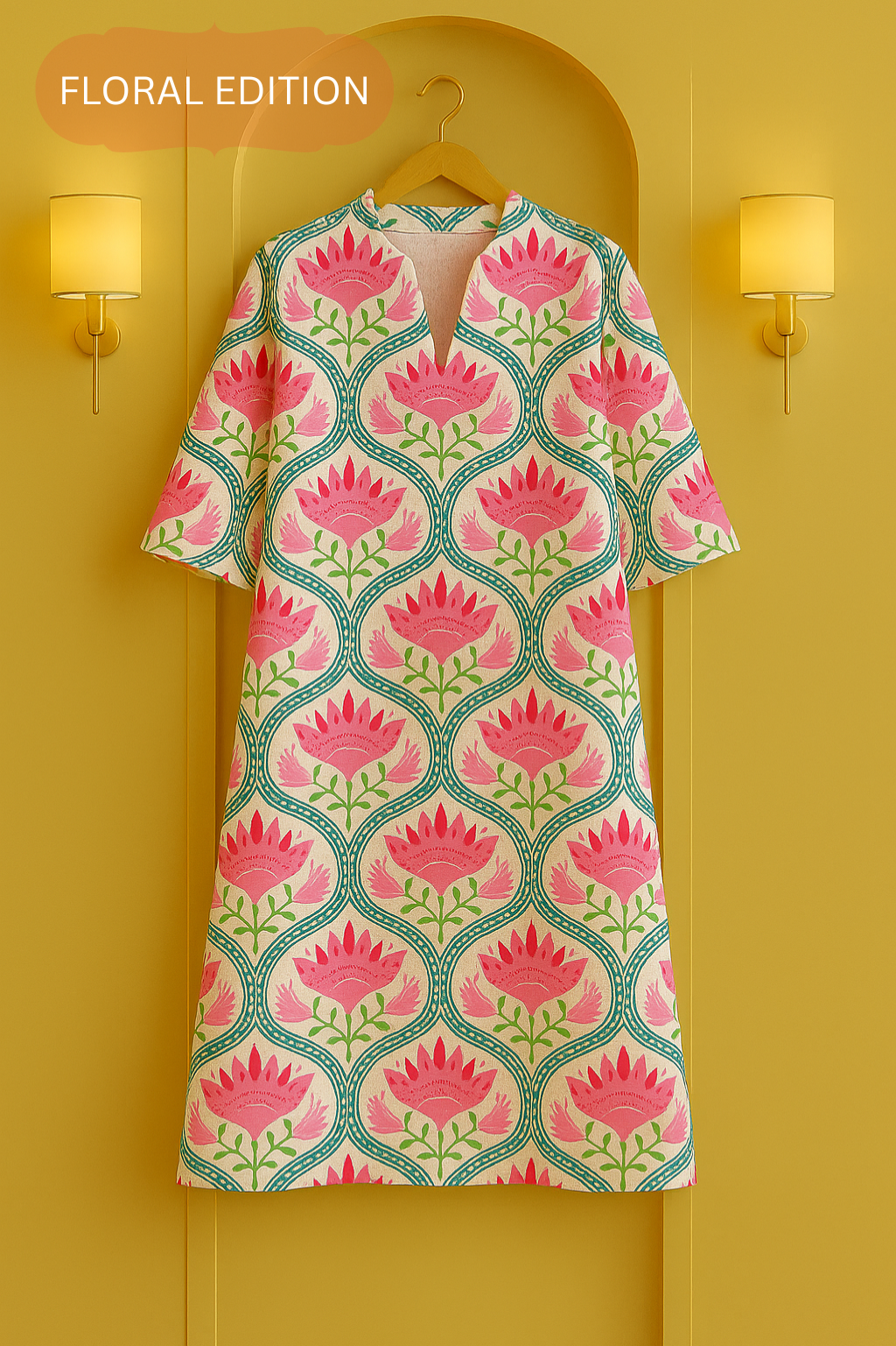 Kamalika Floral Printed Kurta