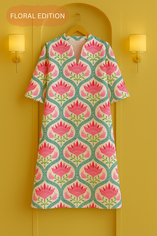 Kamalika Floral Printed Kurta