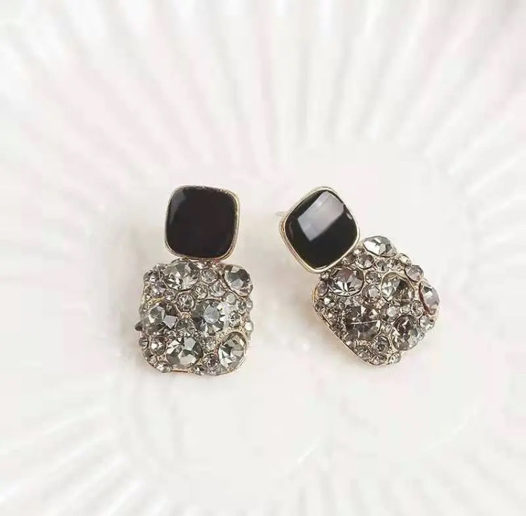 Diamond studed Square Drop Earrings