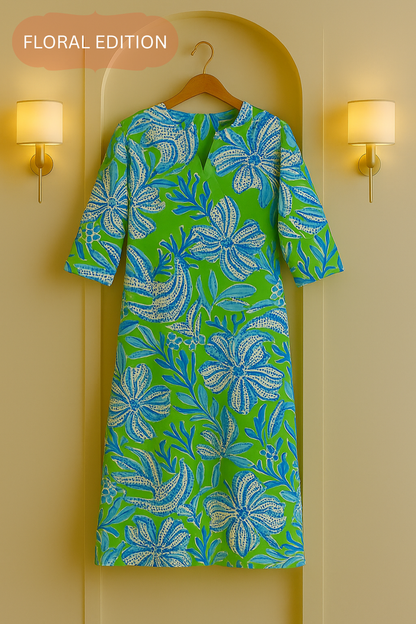 Island Petals Floral Printed Kurta