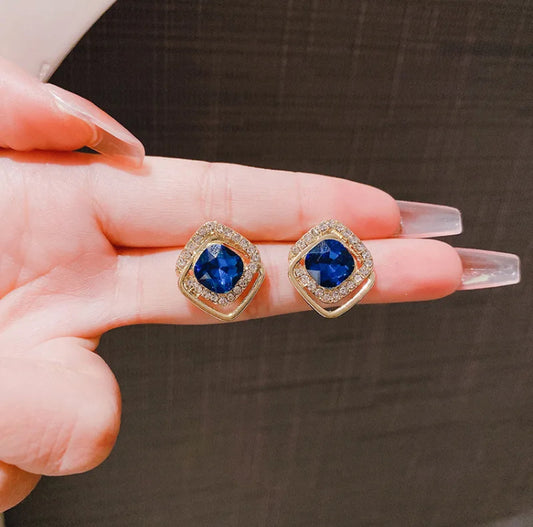 Blue Gemstone Studs