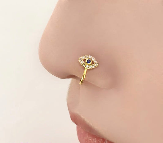 Evil Eye Minimalist No Hole Nose Clip