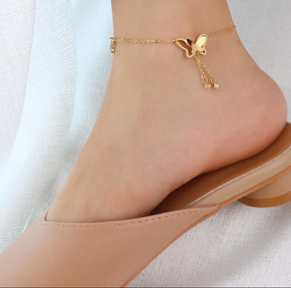 Butterfly Tassel Anklet