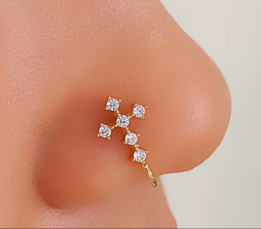Cross Shape No Hole Nose Clip