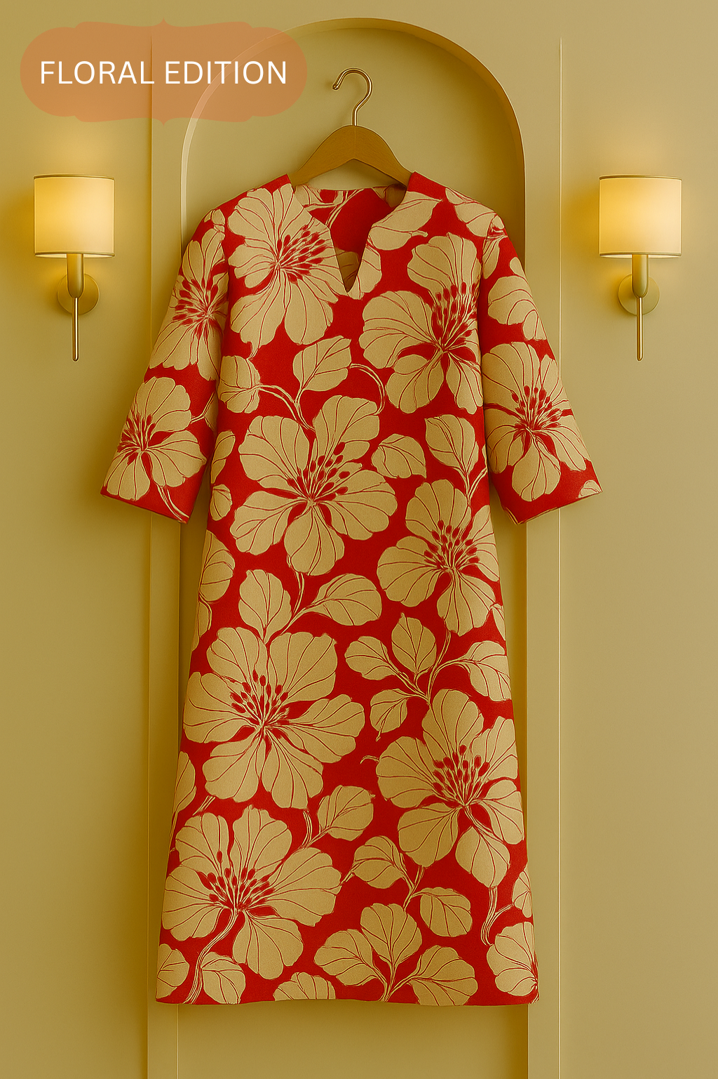 Luminous Bloom Floral Printed Kurta