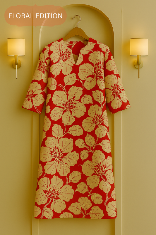 Luminous Bloom Floral Printed Kurta
