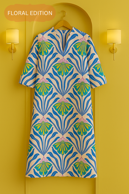 Lush Cascade Floral Printed Kurta