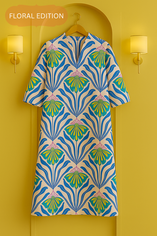 Lush Cascade Floral Printed Kurta