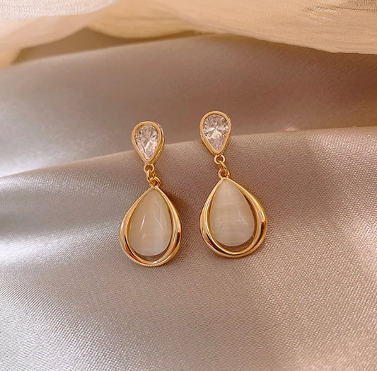 Oval Luxury Gold Plated Danglers
